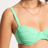 Ruched Underwire Bikini Top Mint - UK 12