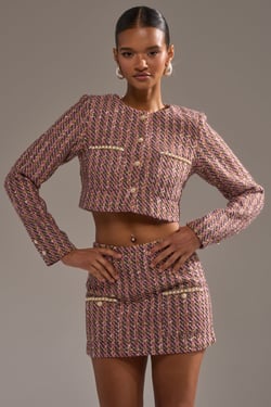 AKIRA Truth Or Dare Tweed Blazer | Size 1X