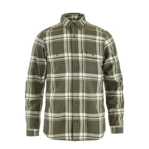 Fjallraven Ovik Lite Flannel Shirt Laurel Green / Chalk White
