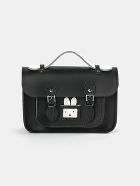 The Peekaboo Miffy Mini Satchel - Black & Brilliant White