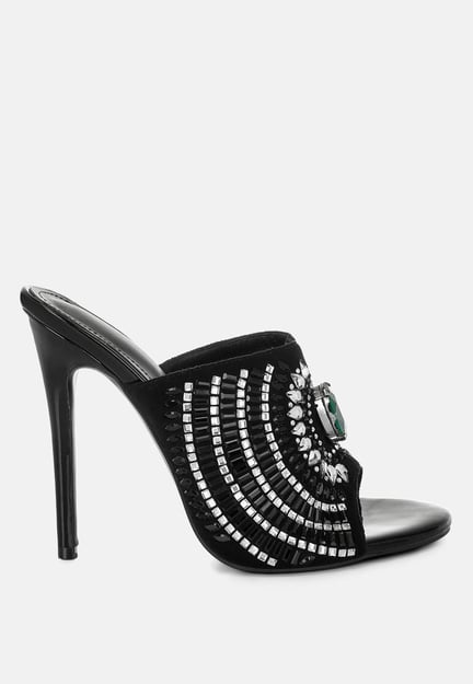Boska Slip On Embellished Stiletto Heels