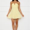 Styled For Sunsets Halter Mini Dress Yellow