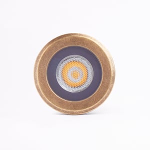 Minch IP67 LED deck light in antique brass