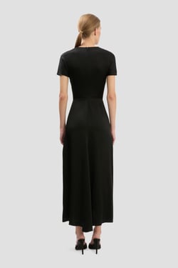 Victoria Beckham Blaire Midi Dress In Black - 16 - Womens