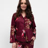 Yasmin Womens Red Panda Print Pyjama Top - 14