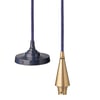 Cone pendant fitting kit in black iris