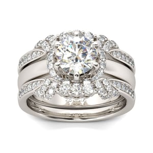 Jeulia Classic Round Cut Sterling Silver 3PC Ring Set