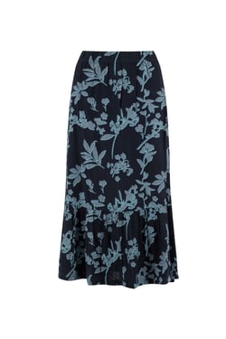 Weird Fish Minnerve Viscose Tiered Maxi Skirt Spring Lake Size 8