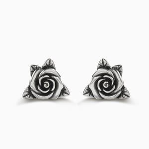 Jeulia "Rose Flower" Sterling Silver Earrings