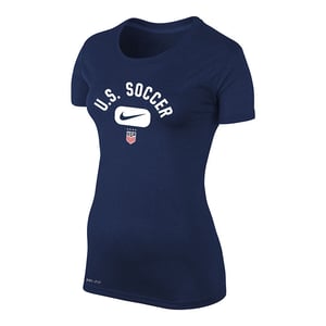Women's Nike USWNT Arch Dri-Fit Navy Tee / XL
