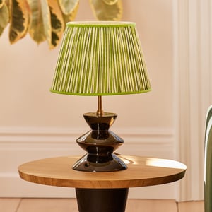 Yuri table lamp in deep brownish black
