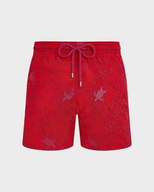 Vilebrequin - Men Swim Shorts Embroidered Turtles Net - Limited Edition - Swimwear - Mistral - Red - Size 4XL