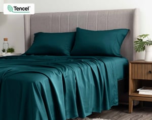 QE Home 350TC BeechBliss TENCEL™ Modal Sheet Set in Jungle, Blue, Twin XL