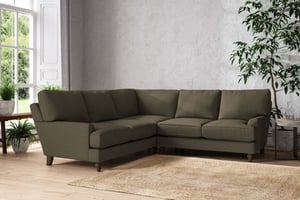 nkuku Marri Large Corner Sofa | Make To Order | Recycled Cotton Moss | No Colour
