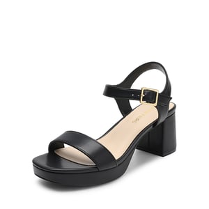 DREAM PAIRS Women   s Y2K Chunky Platform Heels