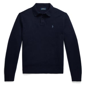 Polo Ralph Lauren Wool-Cashmere Polo-Collar Jumper Hunter Navy