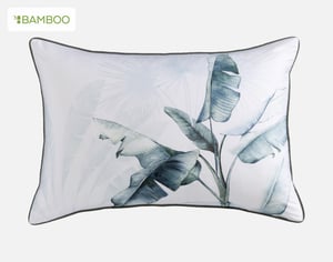 QE Home Yolanda Pillow Sham, Botanical, Blue, Queen
