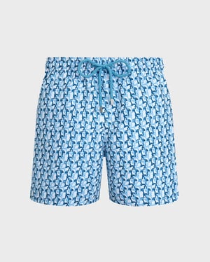Vilebrequin - Men Swim Shorts Turtles Net - Swimwear - Moorea - White - Size XXXL