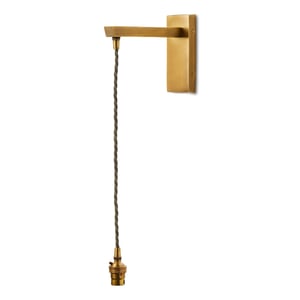 Swinger wall fitting in antiqued brass