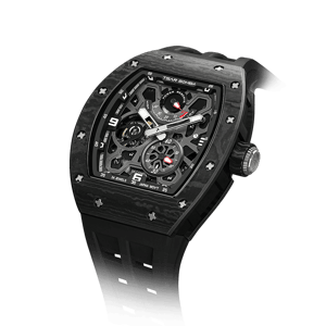 TSAR BOMBA Men's Automatic Luxury Sport Watch | Carbon Fiber Black | Elemental TB8212 | 42.5mm | Ceramic & Carbon Fiber