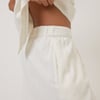 Cream Linen-Blend Wide Leg Jerrow Trousers