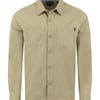 Weird Fish Bear Workwear Twill Overshirt Laurel Green Size S
