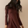 Brown Polka Dot Jersey Tate Mini Dress