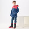 Boys Red & Navy Zip-Up Rain Jacket
