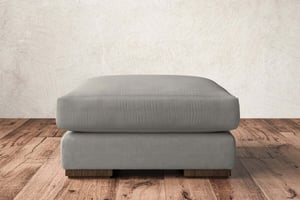 nkuku Guddu Dining Footstool | Make To Order | Medium | Brera Linen Smoke
