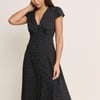 Black Polka Dot Avery Midi Dress