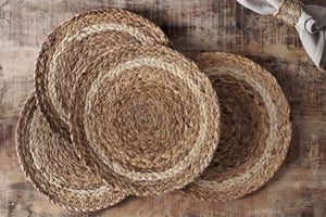 nkuku Lam Round Tablemats Set Of 4 | Kitchen & Dining Accessories | Natural