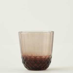 Colore Cut Glass Tumbler - Brown