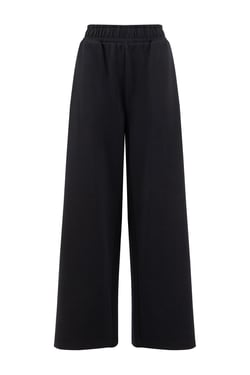 Weird Fish Ivy Jersey Wide Leg Trouser Black Size 8