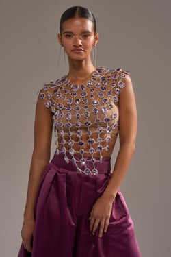 AKIRA Lover Girl Rhinestone Chain Top