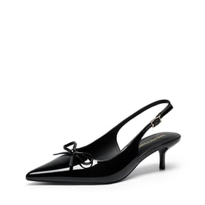 DREAM PAIRS Women   s Kitten Heel Slingbacks