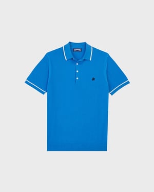 Vilebrequin - Men Organic Knit Cotton Polo Solid - Polo - Pezou - Blue - Size L