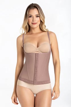 Open Bust Vest for Women Sculpting - Cocoa / 2XL