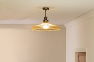 nkuku Zowie Recycled Glass Ceiling Light | Lights | Large | Antique Brass