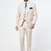 Miami Beige Three Piece Suit