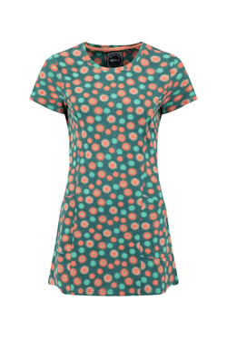 Weird Fish Sidra Printed Jersey Slub Tunic Viridis Size 8