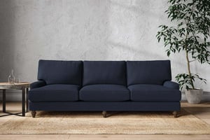 nkuku Marri Sofa | Make To Order | Super Grand | Brera Linen Indigo