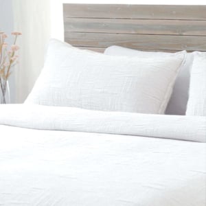 Harbour White Cotton Queen Coverlet