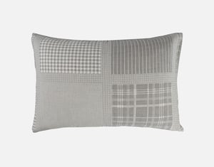 QE Home Reid Pillow Sham, Geometric, Grey, Queen