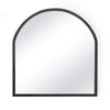 Knox Black Leather Mantle Mirror