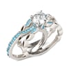 Jeulia Milgrain Round Cut Interchangeable Sterling Silver Ring Set