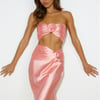 VIPs Accepted Satin Crop Top Pink
