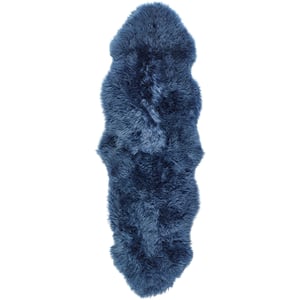 Genuine Sheepskin Rug Navy - Double - 70x175cm