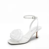 DREAM PAIRS Comfortable Elegant Floral Kitten Heeled Sandals
