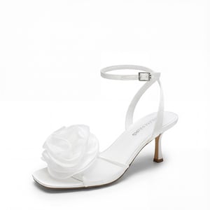 DREAM PAIRS Comfortable Elegant Floral Kitten Heeled Sandals