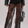 AKIRA Miss Me Yet Lace Trouser Pants | Black | Size Large